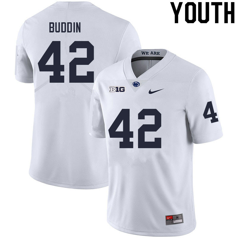 Youth #42 Jamari Buddin Penn State Nittany Lions College Football Jerseys Sale-White - Click Image to Close